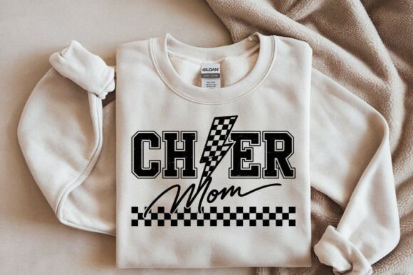 Checkered Cheer Mom SVG PNG: Graphics for Crafts