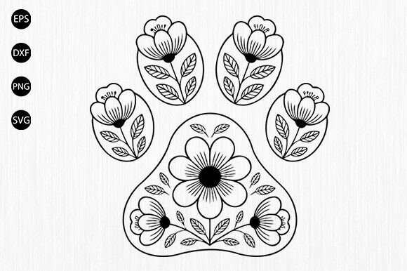 Floral Dog Paw SVG: A Crafty Graphics Review