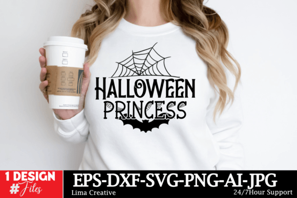 Halloween Princess SVG: Graphics for T-Shirt Designs